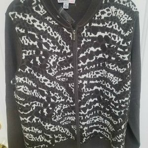 ISAACMIZRAHI LIVE Ss XL Zip Cardigan NWT